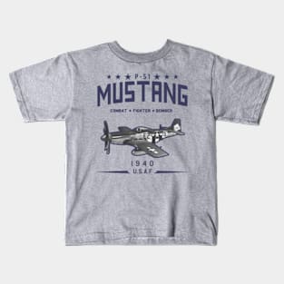 Classic WW2 P-51 Mustang Kids T-Shirt